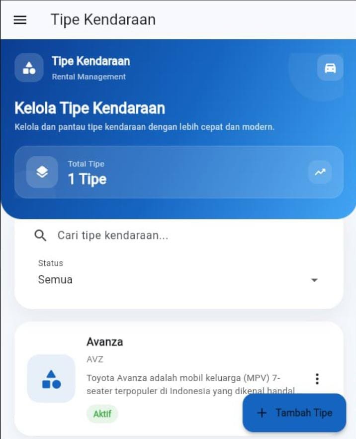 Aplikasi Rental Mobil